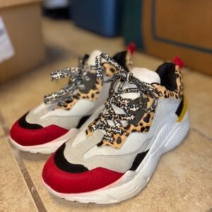 Steve Madden Pony Hair Leopard Print Sneakers